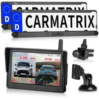 CARMATRIX Duo Solar Rückfahrsystem HD Rückfahrkamera im Nummernschild mit