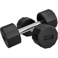 Sportnow Kurzhantel-Set 10 kg aus Metall Rutschfest Kurzhanteln Schwarz