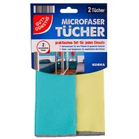 Gut&Günstig Mikrofasertücher Mikrofaser 60 °C waschbar, 2 St.