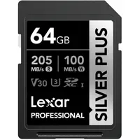 Lexar SD Silver Plus UHS-1 V30 R205/W150MB/s 64 GB