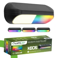 Lumiled 4er-Set Solarleuchte RGB Mehrfarbig Warmweiß Wandlampe für Außen