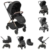 KIKKABOO Kinderwagen Lanah 2 in 1 Babywanne, Rückenlehne verstellbar,