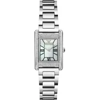 Emporio Armani Damenuhr Edelstahl perlmutt, silber Damen