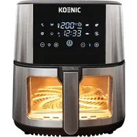 KOENIC KAF 71523 B Heißluftfritteuse 1500 Watt Schwarz/Edelstahl