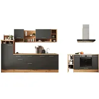 Respekta Küchenzeile Hilde 280 cm Grau