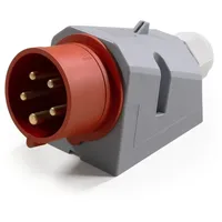 McPower CEE-Stecker Wandmontage, IP44, 415V, 16A, 5-polig, IP44