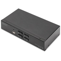 Digitus KVM Switch, 4x1 DP, DP Out,USB,