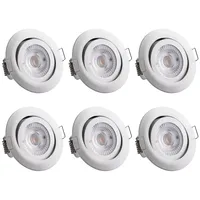 Monzana Einbaustrahler 6er Set rund weiß