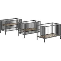 Vipack DINO Gitter-Babybett 60 x 120 cm höhenverst. Lattenrost,