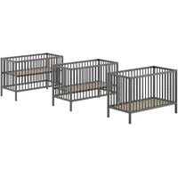 Vipack DINO Gitter-Babybett 60 x 120 cm, höhenverst. Lattenrost,