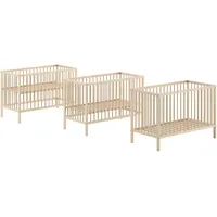 Vipack Natur24 Kinderbett Dino Gitter-Babybett 65.4 x 124.4 x