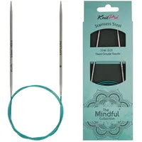 KnitPro 36075 Rundstricknadel Mindful 3,00 mm englisch, Blaugrün, 3