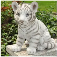 Dazikemo Dekofigur Gartenfigur weißer Tiger