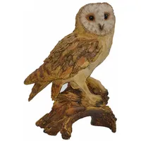 Dazikemo Dekofigur Gartenfigur Eule Holzoptik