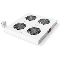 Roline 19-Zoll Dachlüftereinheit 4 Lüfter, Thermostat grau
