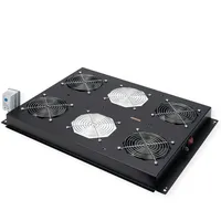 Roline 19-Zoll Dachlüftereinheit 4 Lüfter, Thermostat für Serverschrank schwarz