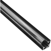 Tktrading24 A19 LED Aluprofil Schwarz Eckprofil 90° 2m klar