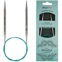 KnitPro 36122 Rundstricknadel Mindful 5,50 mm englisch, Blaugrün, 5,5