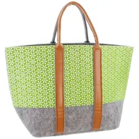 Frank-Flechtwaren FRANK FLECHTWAREN Shopper, Filz-Tasche Green Blossom, faltbar, grün