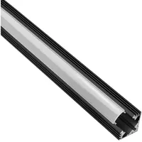 Tktrading24 A19 LED Aluprofil Schwarz Eckprofil 90° 2m opal