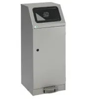 VAR Wertstoffsammelgerät WSG 75 mit Pedal selbstlöschend silber 75