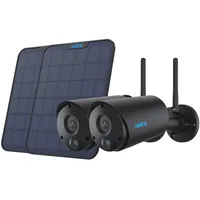 Reolink 2x B320-B Battery-WiFi + 2x Solarpanel schwarz, Netzwerkkamera,