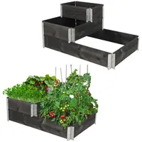 Baumarktplus Stufenbeet 3er Set Palettenrahmen Hochbeet 114x75x60 cm aus