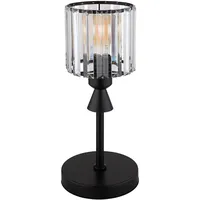 GLOBO Tischleuchte Beistelllampe Nachttischlampe Schlafzimmerleuchte Wohnzimmerlampe Tischlampe, Metall schwarz