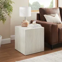 SalesFever Beistelltisch, quadratisch 45x45 cm, in Marmoroptik foliert beige