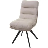 Mendler Esszimmerstuhl HWC-G66, Küchenstuhl Stuhl, drehbar Auto-Position Stoff/Textil ~