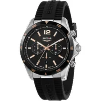 Sector 650 Chronograph Herrenuhr 45mm 10ATM - Schwarz