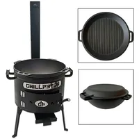 Grillpeter Utschak Set Asamat mit Schornstein Kazan 15 Liter