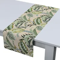 Dekoria Tischläufer, Grün, Beige, 40x130 cm, Oeko-Tex®, Wohntextilien, Tischwäsche,