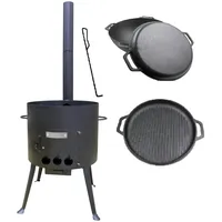 Grillpeter Utschak Set mit Kasan 15L mit Schornstein und