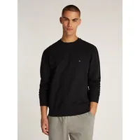 Tommy Hilfiger Sweatshirt mit Logo-Stitching, Black, XXL