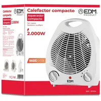 EDM - Gebläse-Heizkörper 2000W - 21x27x12,5cm - 07204