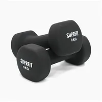 Suprfit Vinyl Gymnastikhanteln (Paar) SCHWARZ 2x9 kg