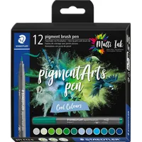 Staedtler Pigment brush Pen Cool Colours, 12er Set