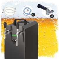Ich-zapfe STREAM 50K mit Luftpumpe Bierkoffer, Durchlaufkühler 2-leitig Trockenkühler,