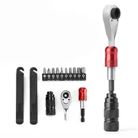ROCKBROS Fahrradreparaturset - Schwarz, 2x Reifenheber, 10x Bits,
