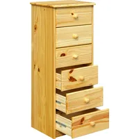 Möbilia Kommode Massivholz, Natur - beige