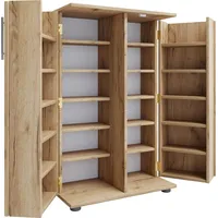 VCM Mid.you Cd-Regal Honigeiche, Holzwerkstoff, 20 Fächer, 60x93x31 cm,