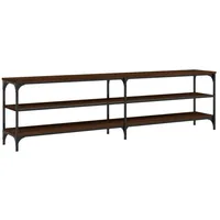 Furnicato TV-Schrank Braun Eiche 180x30x50 cm Holzwerkstoff und Metall