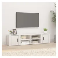 Furnicato TV-Schränke 2 Stk. Hochglanz-Weiß 80x31,5x36 cm Holzwerkstoff