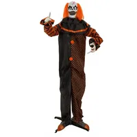 Europalms Halloween Figur Pop-Up Clown, animiert, 180cm | Animierte