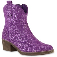 VAN HILL Cowboy Boots in Lila