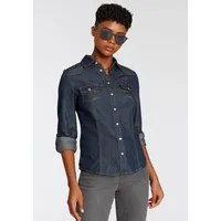 Arizona Jeansbluse »mit Druckknöpfen in Perlmuttoptik«, und Krempelärmeln Gr.