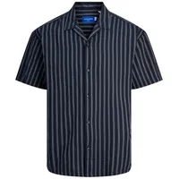 JACK & JONES Easter Palma Seersucker Kurzarmhemd Sky Captain
