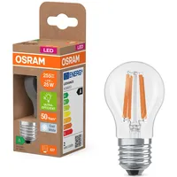 Osram LED-Lampe in klassischer Miniballform, mit dekorativem LED-Filament, Energieeffizienzklasse