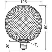 Osram Decor LED Flat Globe E27 (2700 K), 3.5